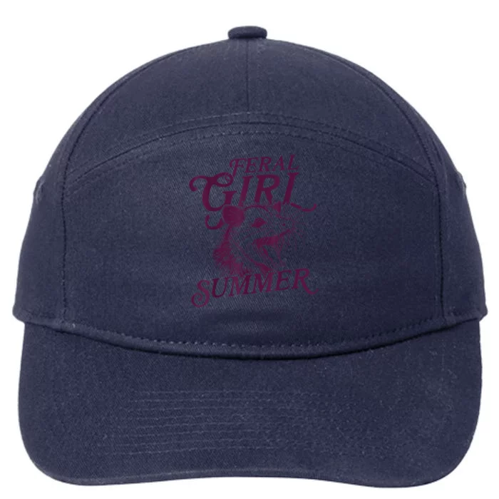 Funny Feral Girl Summer Gift 7-Panel Snapback Hat