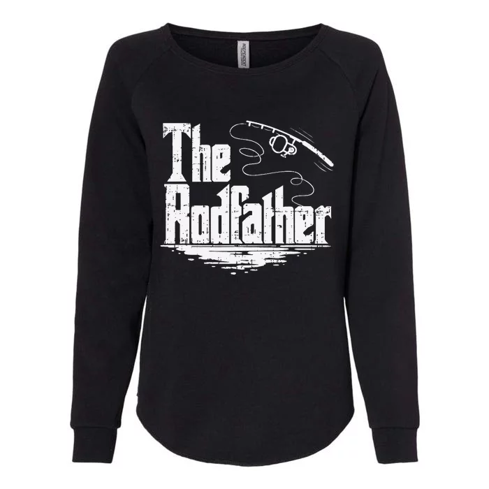 Funny Fishing Gift The Rodfather Womens California Wash Sweatshirt