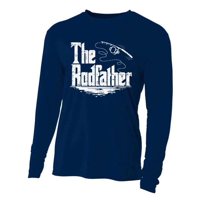 Funny Fishing Gift The Rodfather Cooling Performance Long Sleeve Crew