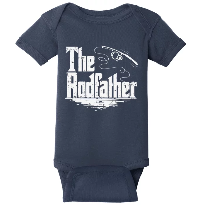 Funny Fishing Gift The Rodfather Baby Bodysuit