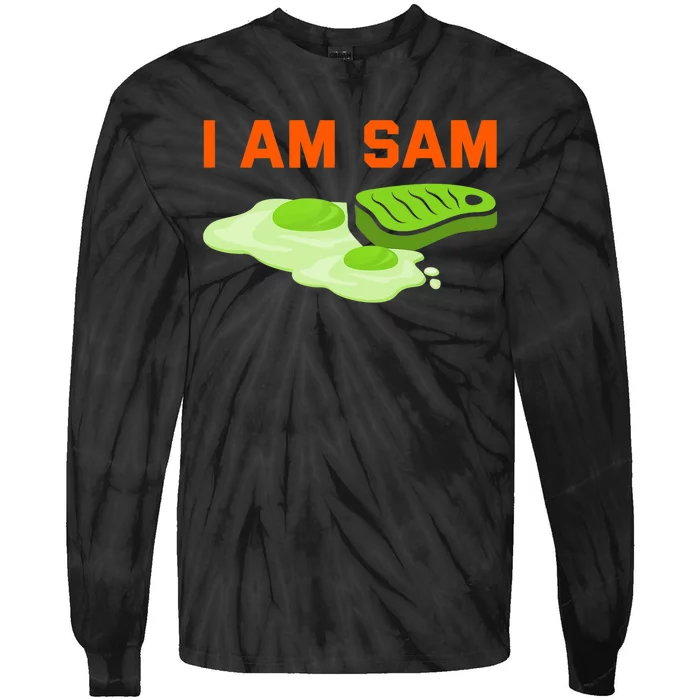 Funny Fried Green Ham And Eggs Days I Am Sam Tie-Dye Long Sleeve Shirt