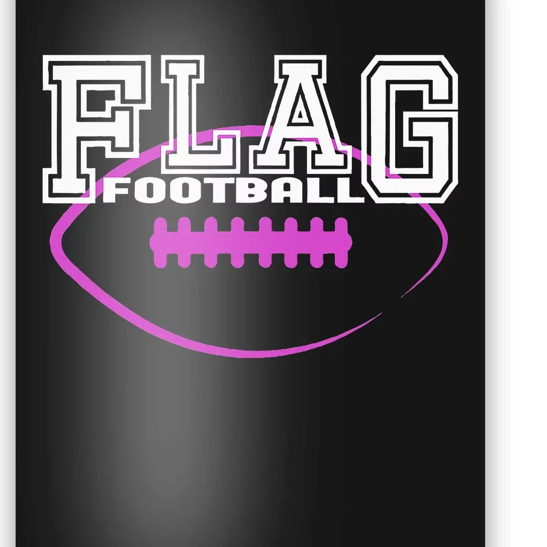 Flag Football Girl Player Team Poster