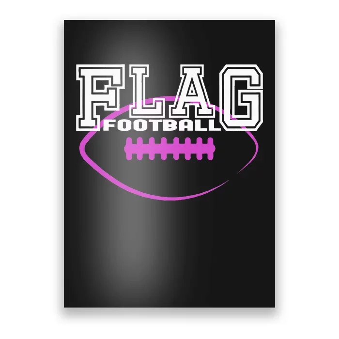 Flag Football Girl Player Team Poster