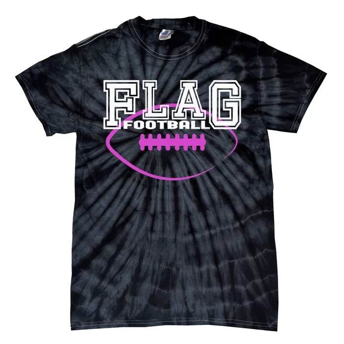 Flag Football Girl Player Team Tie-Dye T-Shirt