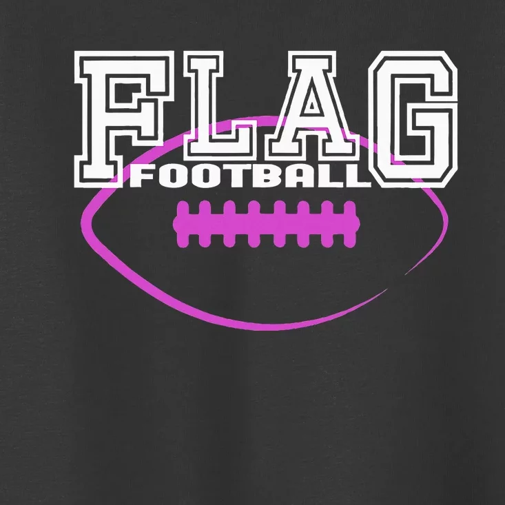 Flag Football Girl Player Team Toddler T-Shirt