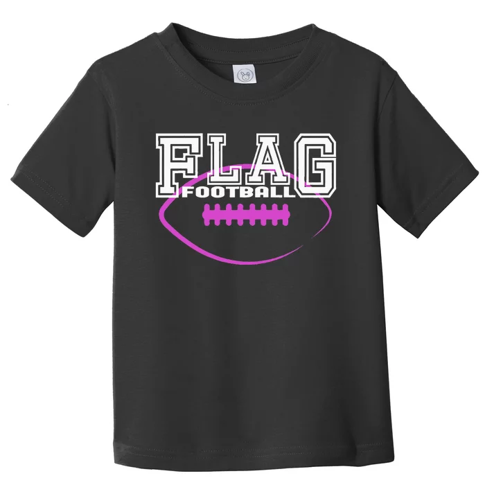 Flag Football Girl Player Team Toddler T-Shirt