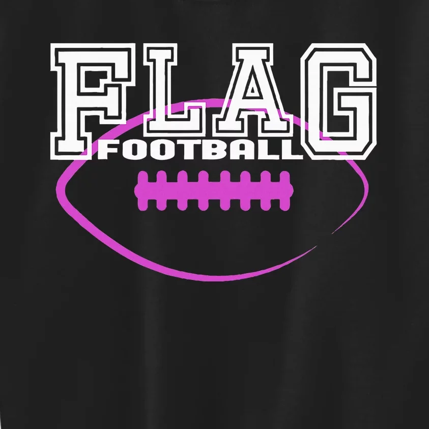 Flag Football Girl Player Team Kids Sweatshirt