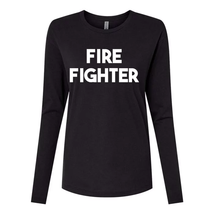 Fire Fighter Gift Womens Cotton Relaxed Long Sleeve T-Shirt