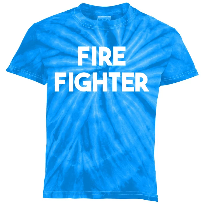 Fire Fighter Gift Kids Tie-Dye T-Shirt