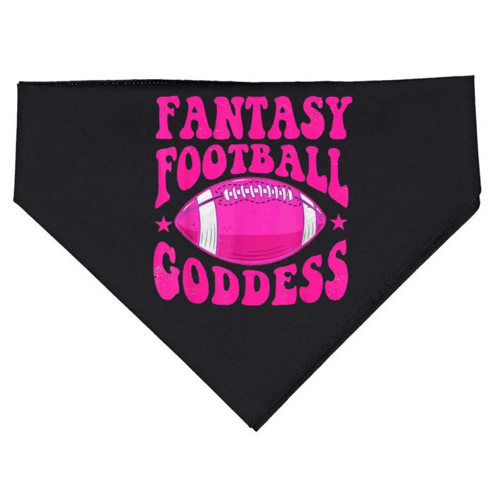 Fantasy Football Goddess Cute Draft Party USA-Made Doggie Bandana