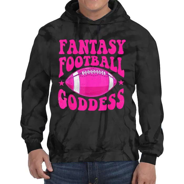 Fantasy Football Goddess Cute Draft Party Tie Dye Hoodie