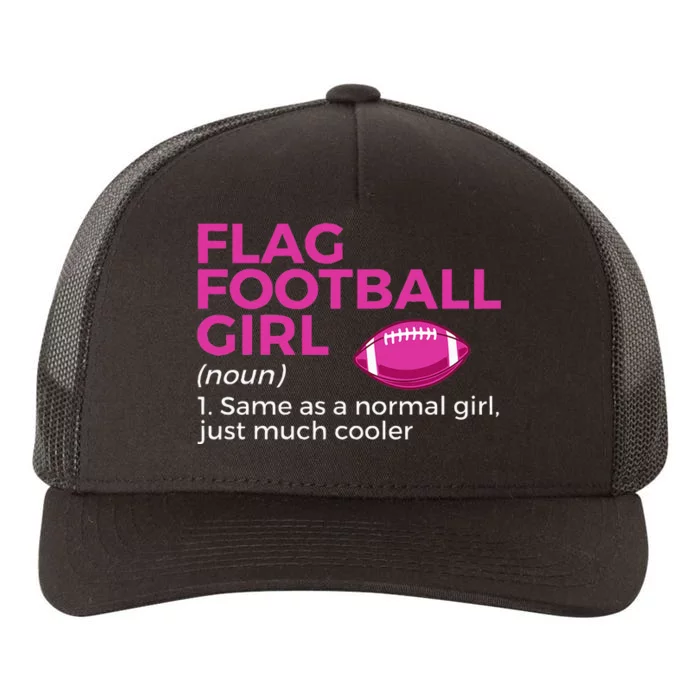 Flag Football Girl Definition Yupoong Adult 5-Panel Trucker Hat