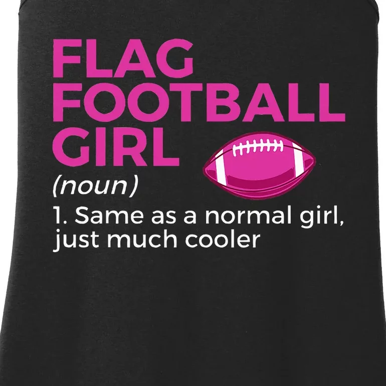 Flag Football Girl Definition Ladies Essential Tank