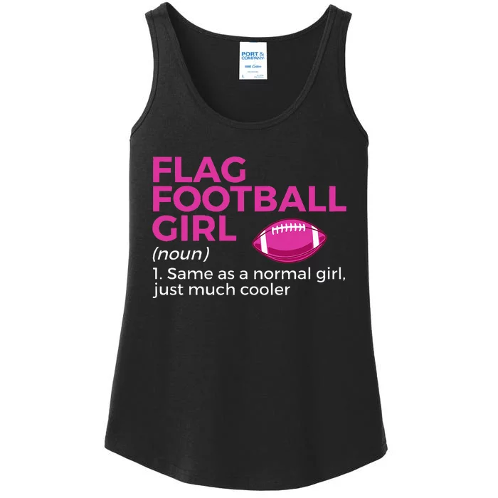 Flag Football Girl Definition Ladies Essential Tank