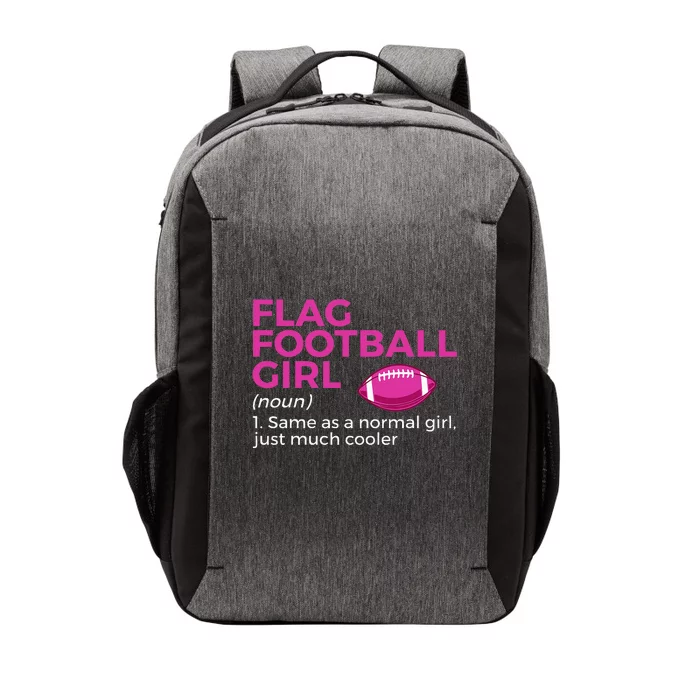 Flag Football Girl Definition Vector Backpack