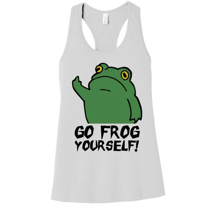 Funny Frog Go Frog Yourself! Gift Women's Racerback Tank