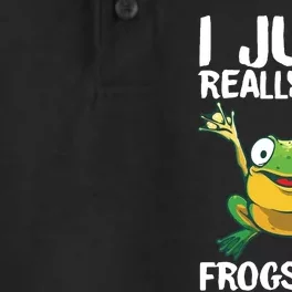 Funny Frog Gift For Cool Tadpole Frog Lover Dry Zone Grid Performance Polo