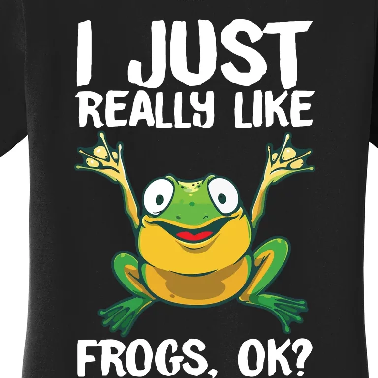 Funny Frog Gift For Cool Tadpole Frog Lover Women's T-Shirt