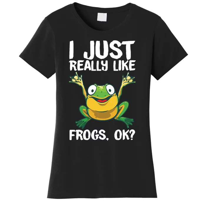 Funny Frog Gift For Cool Tadpole Frog Lover Women's T-Shirt