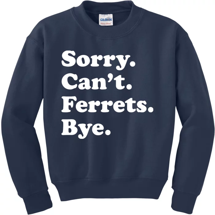 Funny Ferret Gift For Men Women Boy Or Girl Kids Sweatshirt