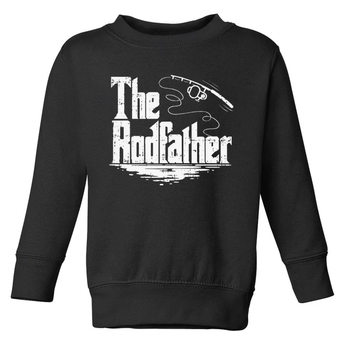 Funny Fishing Gift The Rodfather Toddler Sweatshirt