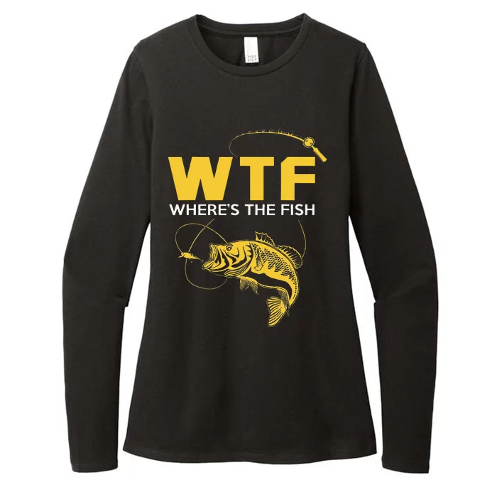 Funny Fishing Gifts WTF Wheres The Fish Womens CVC Long Sleeve Shirt