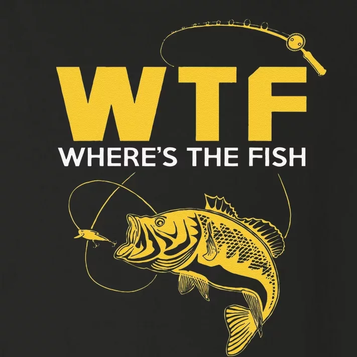 Funny Fishing Gifts WTF Wheres The Fish Toddler Long Sleeve Shirt