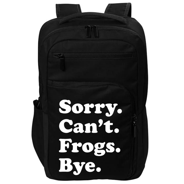 Funny Frog Gift For Impact Tech Backpack