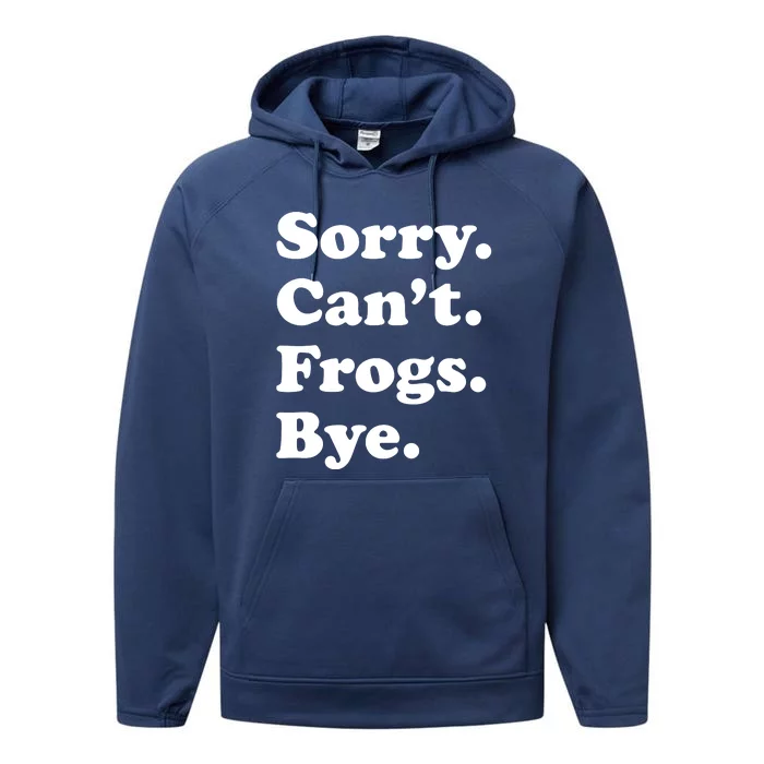 Funny Frog Gift For Performance Fleece Hoodie