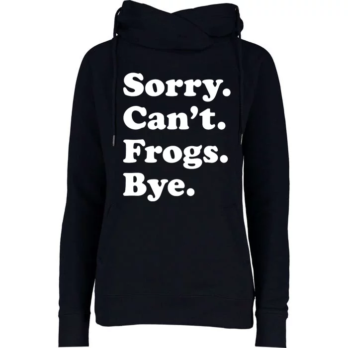 Funny Frog Gift For Womens Funnel Neck Pullover Hood