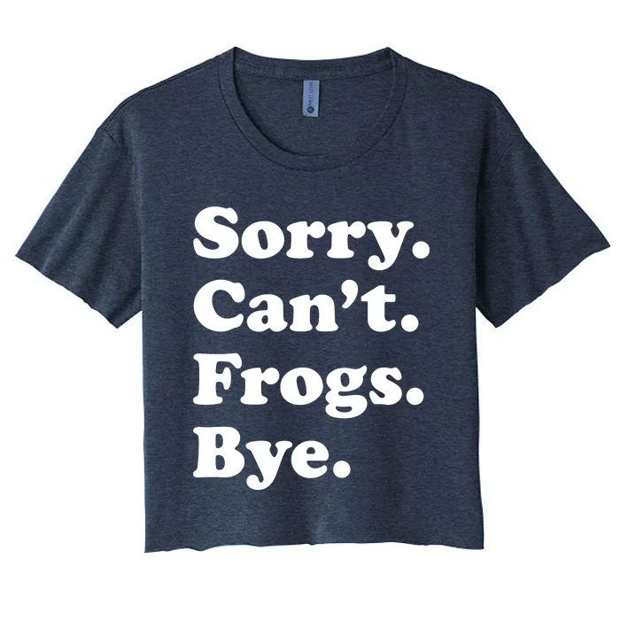 Funny Frog Gift For Women's Crop Top Tee