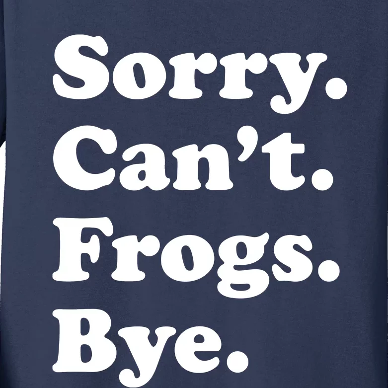 Funny Frog Gift For Kids Long Sleeve Shirt