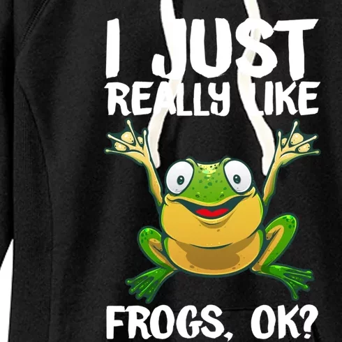 Funny Frog Gift Cool Tadpole Frog Lover Cool Gift Women's Fleece Hoodie