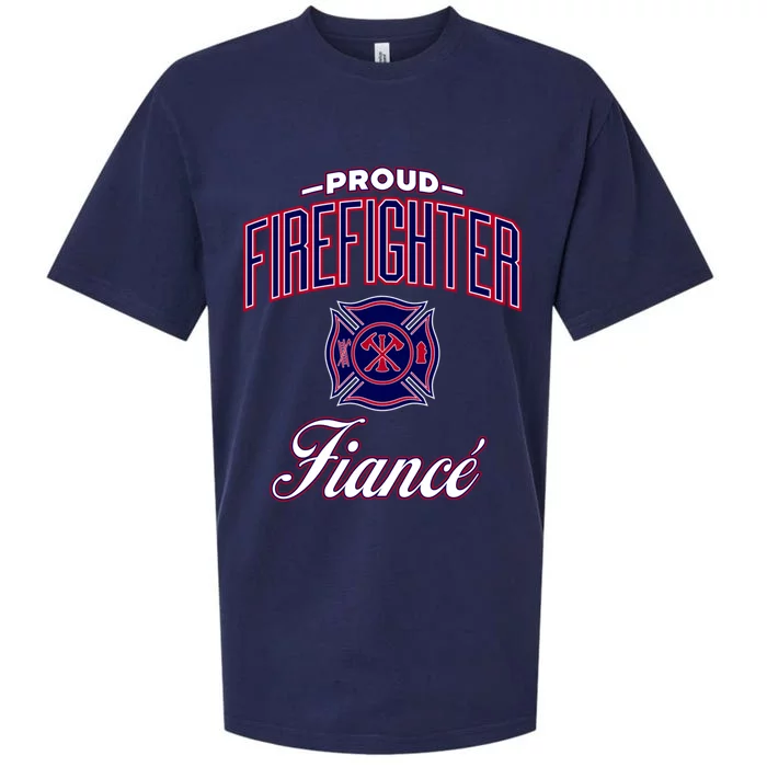 Firefighter Fiance Gift And Sueded Cloud Jersey T-Shirt