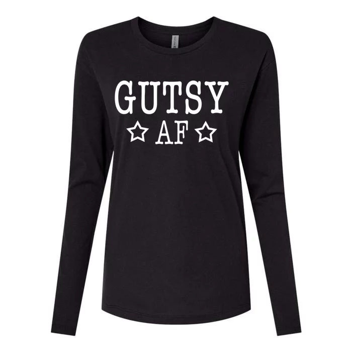 Feminist Funny Gift For Female Empowert Gutsy Af Star Gift Womens Cotton Relaxed Long Sleeve T-Shirt