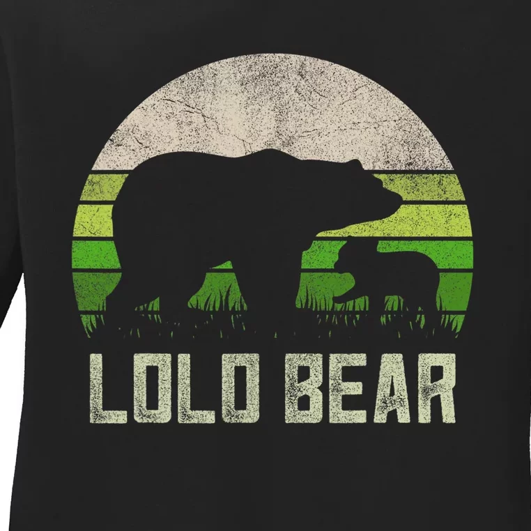 Funny Filipino Grandpa S From Grandkids Cub Lolo Bear Ladies Long Sleeve Shirt