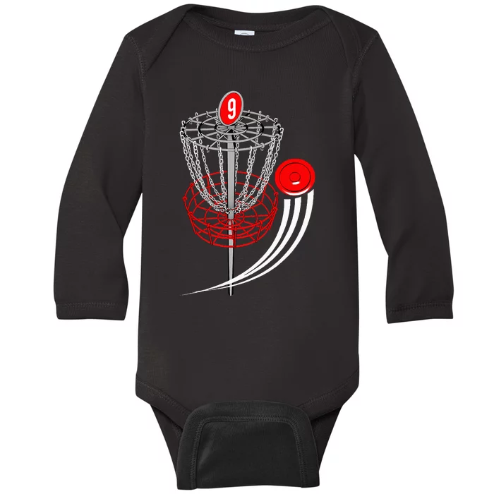 Frolf Frisbee Golf T Disc Golf Goal Baby Long Sleeve Bodysuit