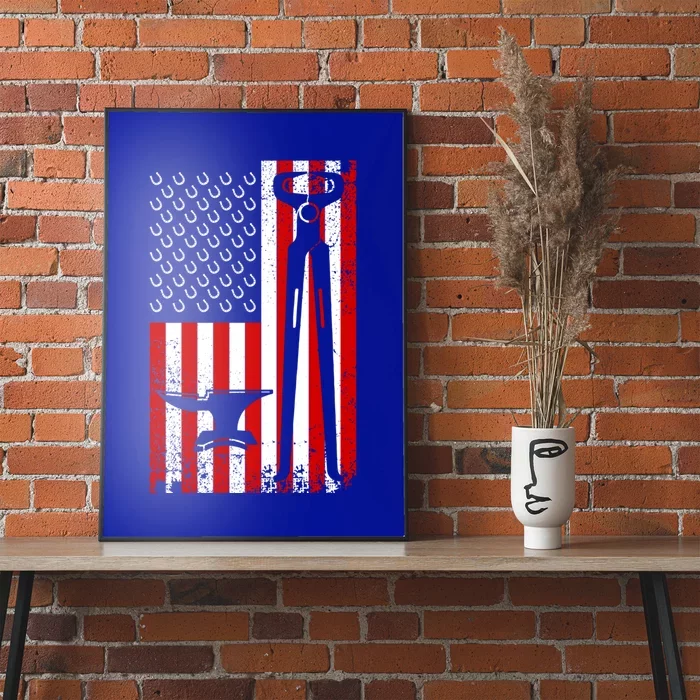 Funny Farrier Gift Cool Farrier Tools American Flag Meaningful Gift Poster