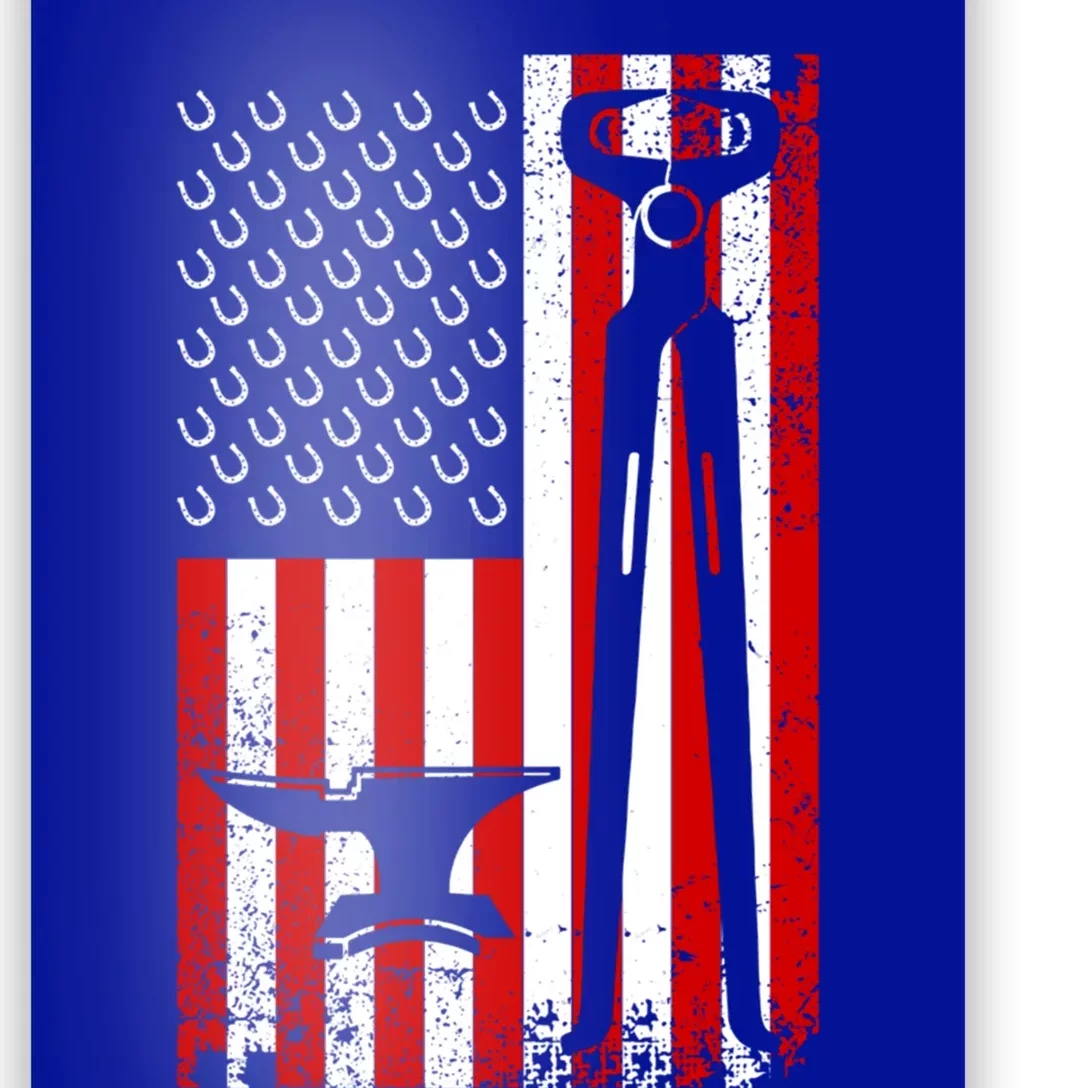 Funny Farrier Gift Cool Farrier Tools American Flag Meaningful Gift Poster