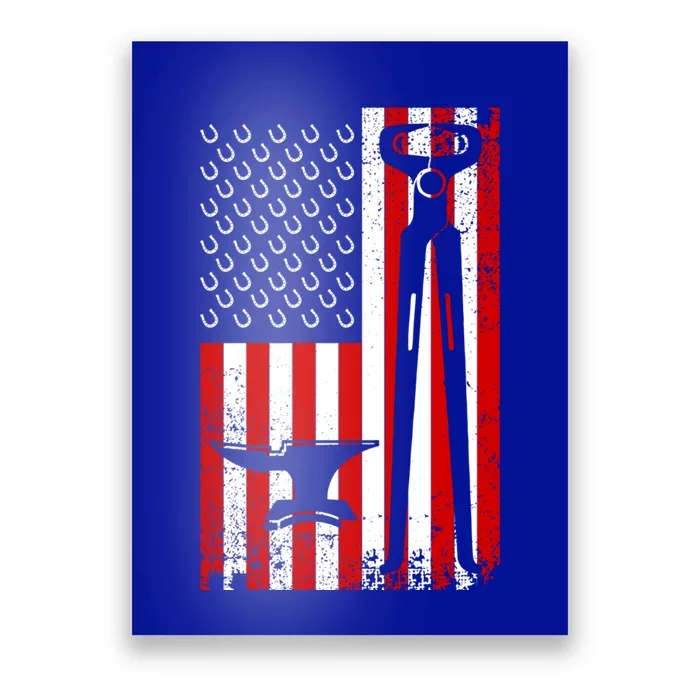 Funny Farrier Gift Cool Farrier Tools American Flag Meaningful Gift Poster