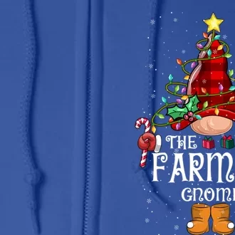 Funny Farmer Gnome Christmas Gnome Matching Family Group Gift Full Zip Hoodie