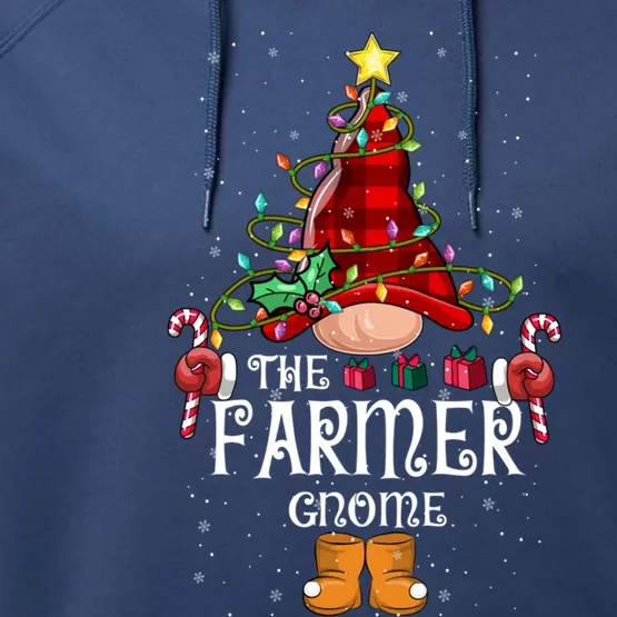 Funny Farmer Gnome Christmas Gnome Matching Family Group Gift Performance Fleece Hoodie