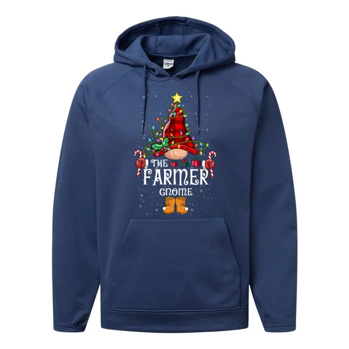 Funny Farmer Gnome Christmas Gnome Matching Family Group Gift Performance Fleece Hoodie