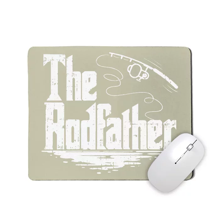 Funny Fishing Gift The Rodfather Mousepad