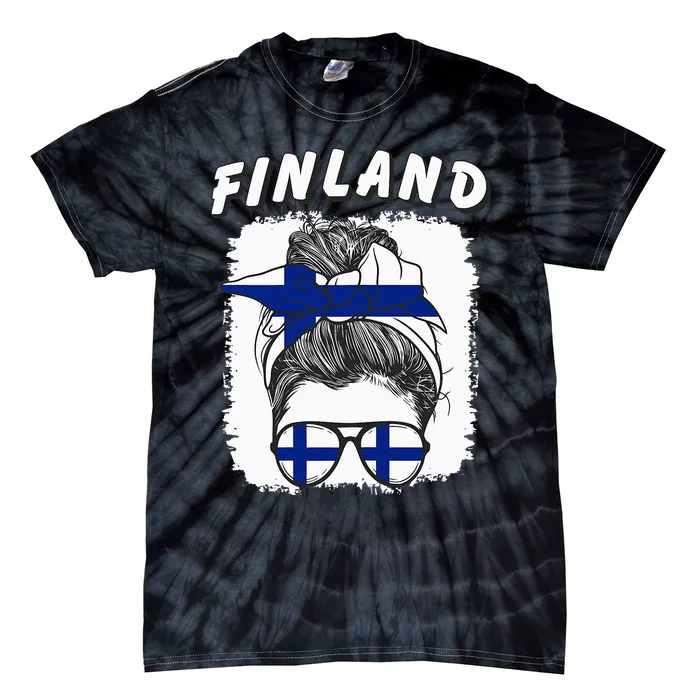 Finland  Finnish Girl Finland Flag Suomi Tie-Dye T-Shirt