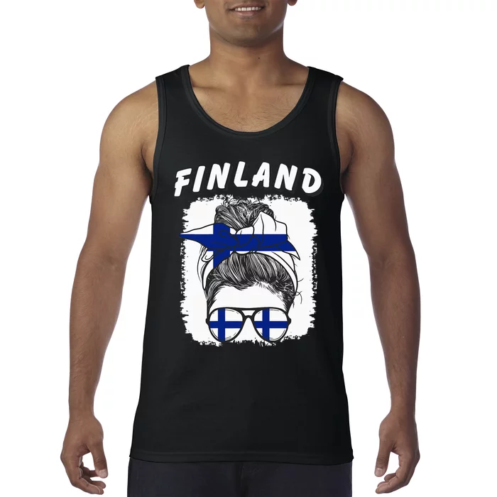 Finland  Finnish Girl Finland Flag Suomi Tank Top