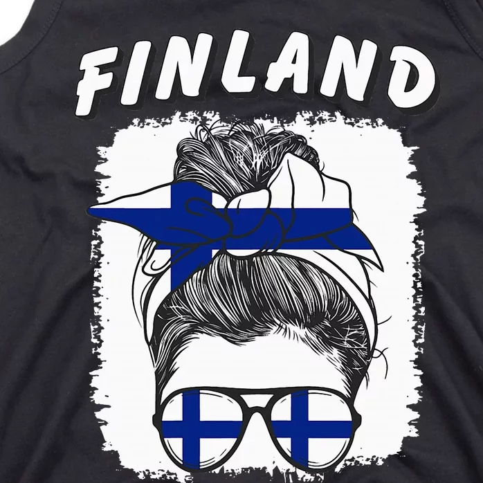 Finland  Finnish Girl Finland Flag Suomi Tank Top