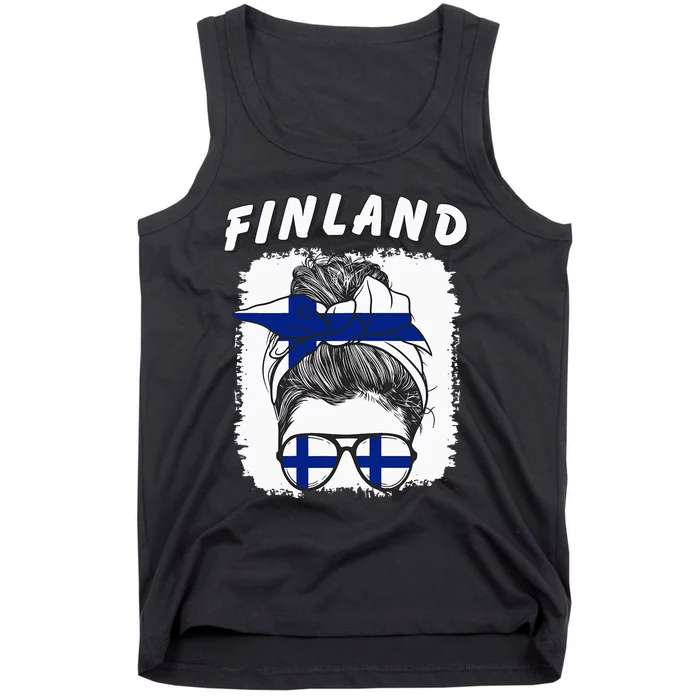 Finland  Finnish Girl Finland Flag Suomi Tank Top