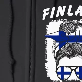 Finland  Finnish Girl Finland Flag Suomi Full Zip Hoodie