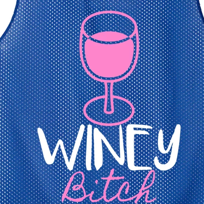 Funny Friend Gift Idea Winey Bitch For Wine Lover Funny Gift Mesh Reversible Basketball Jersey Tank